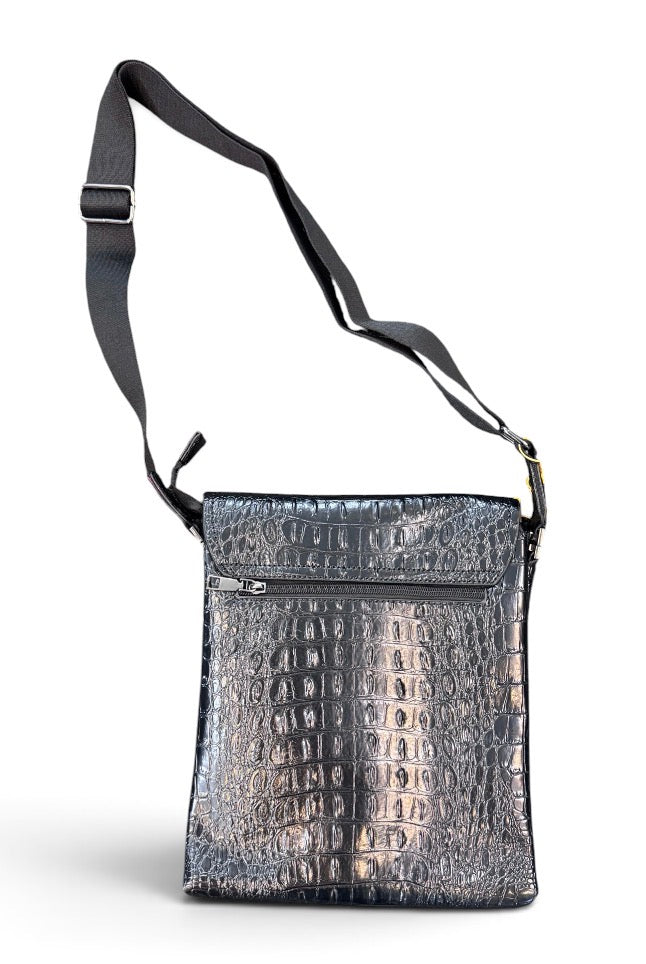 Kevico WK side bag with zipper in black, compact accessory featuring a sleek design and adjustable strap.