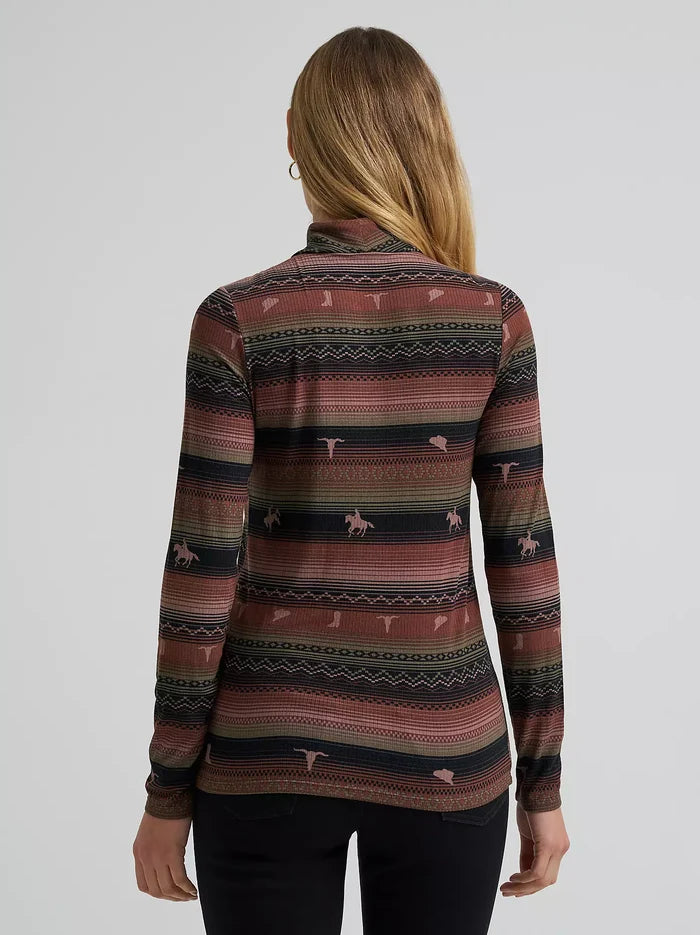 Wrangler Retro Punch Mock Neck Shirt