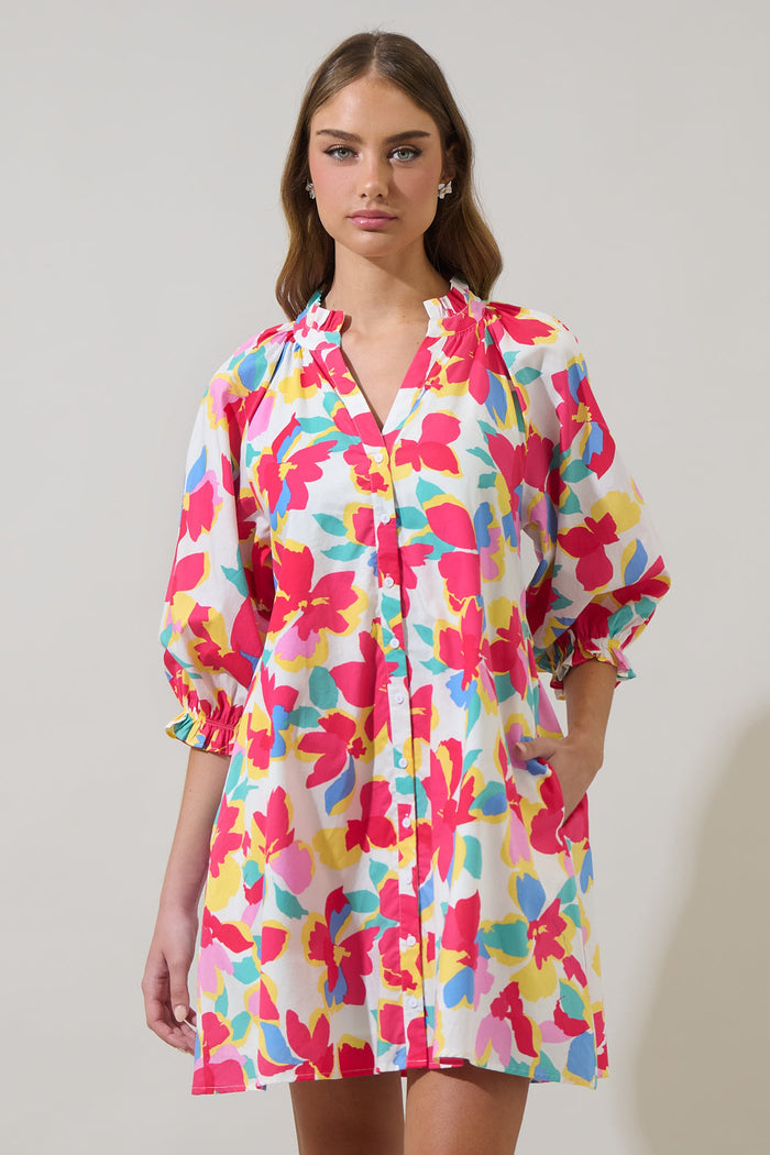 Yani Floral Tursa Shift Mini Dress