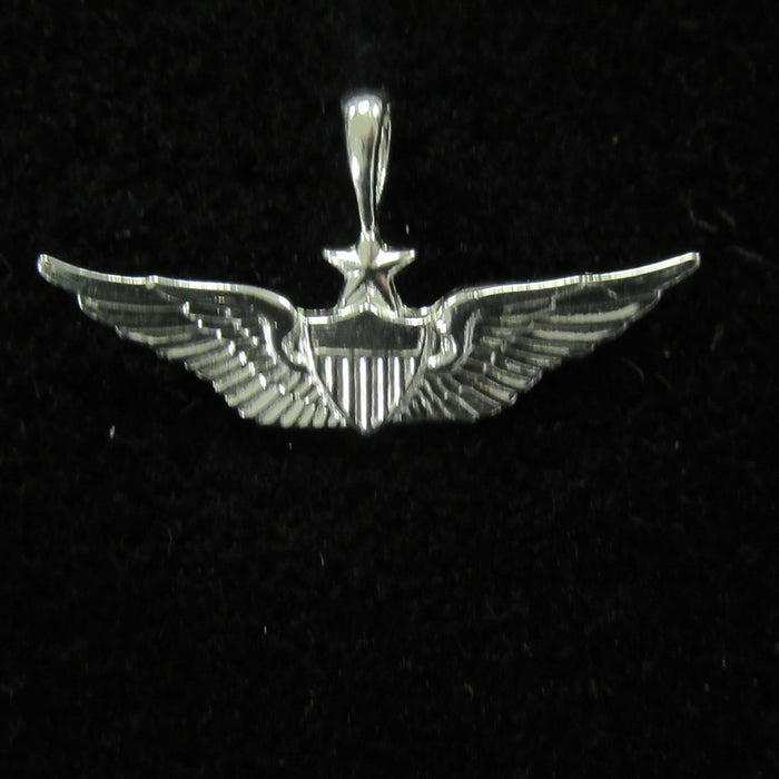 1 1/4" Senior Aviator Wing Sterling Silver Pendant