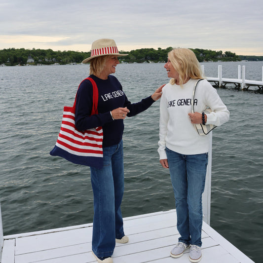 100% Cotton Lake Geneva Classic Crewneck Sweater