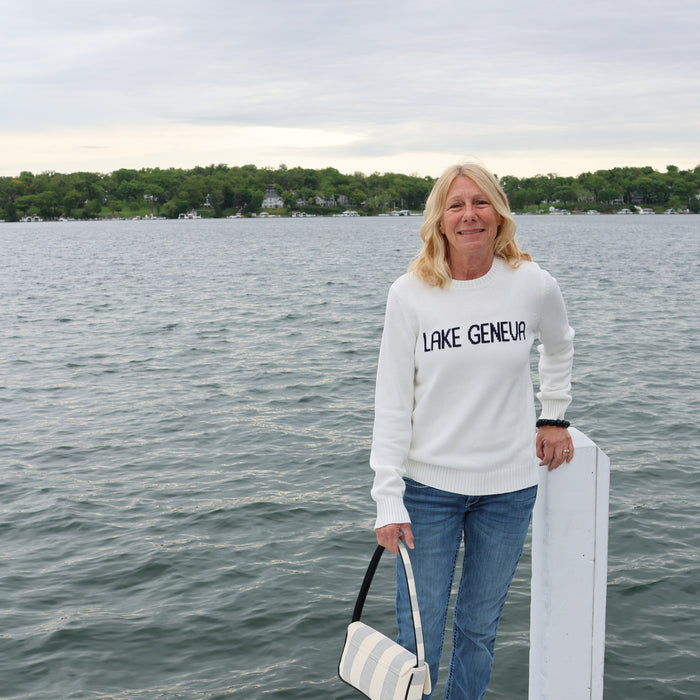100% Cotton Lake Geneva Classic Crewneck Sweater