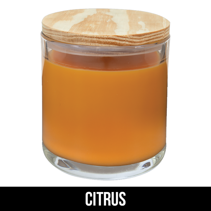 14 oz. Candle in a Glass Holder with Wood Lid - LZR