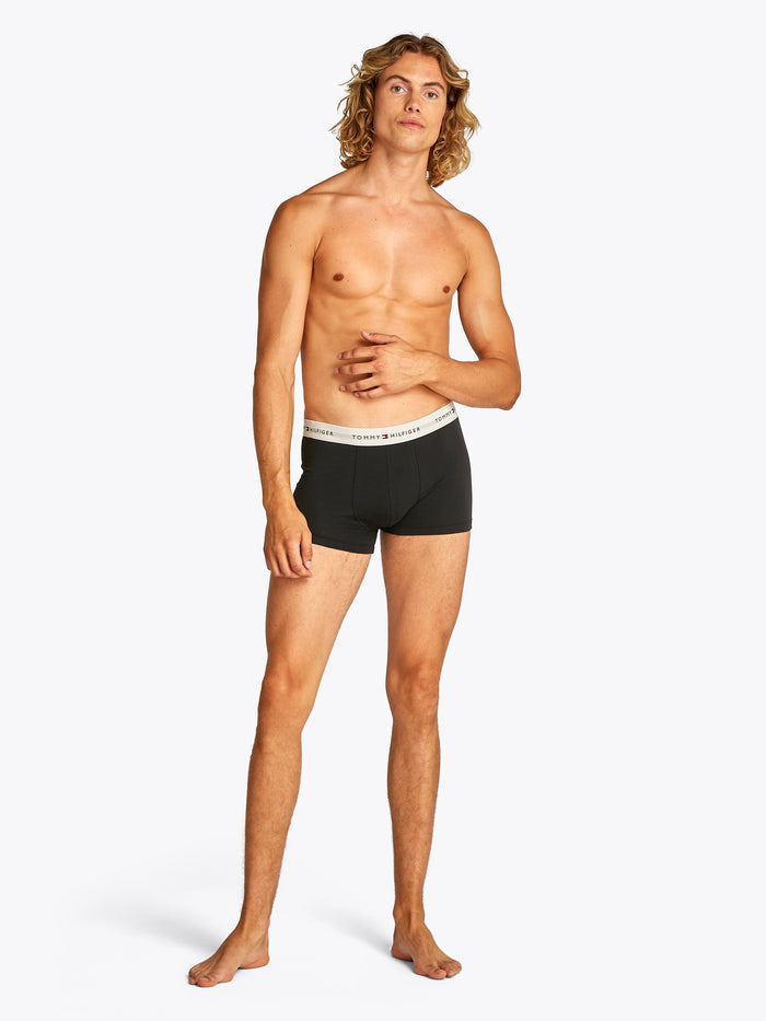 3-Pack Colour-Blocked Logo Trunks in Blue