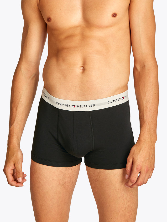 3-Pack Colour-Blocked Logo Trunks in Blue