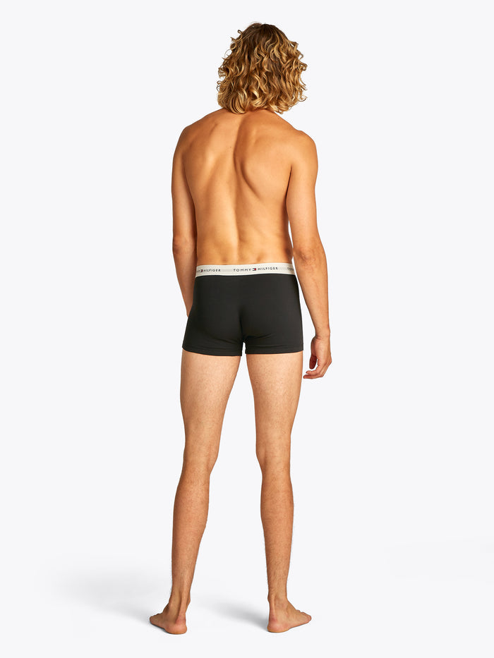 3-Pack Colour-Blocked Logo Trunks in Blue