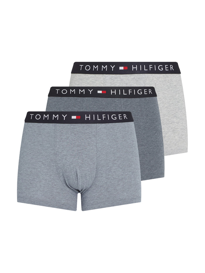 3 Pack Logo Trunks in Blue Heather