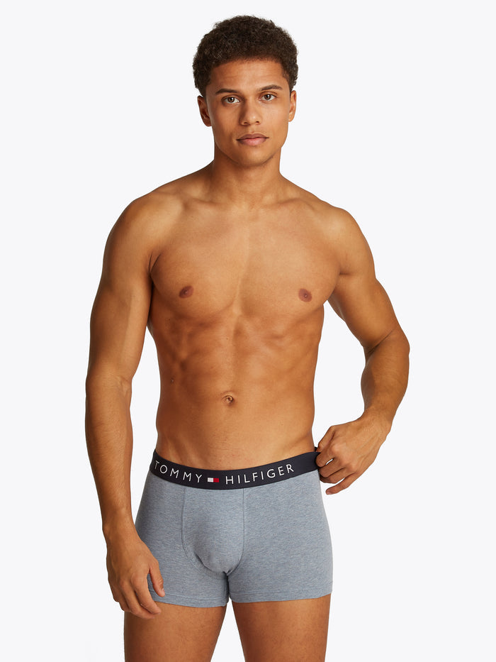 3 Pack Logo Trunks in Blue Heather
