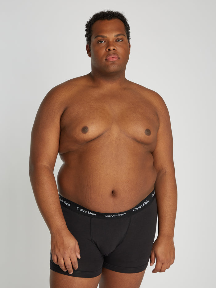 3 Pack Low Rise Trunks in Black