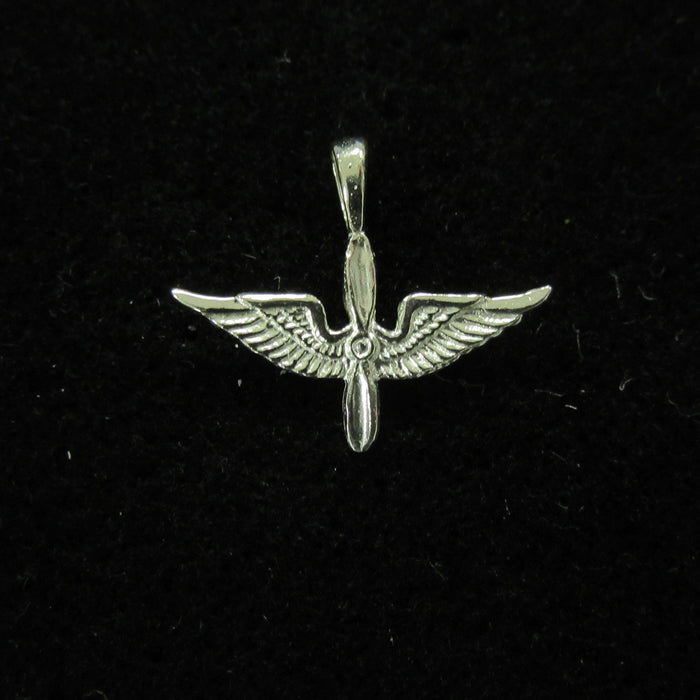 3/4" Sterling Silver Aviation Branch Pendant