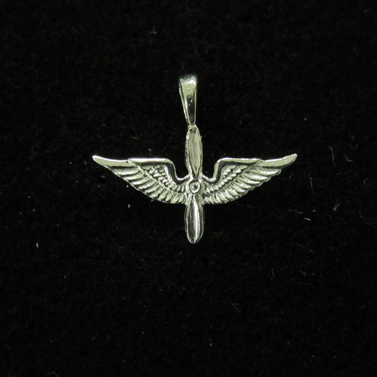 3/4" Sterling Silver Aviation Branch Pendant