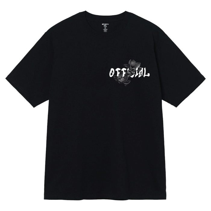 Black 3Forty Inc. 'Official' T-Shirt with logo print, casual short-sleeve tee for men or women, made of comfortable fabric.