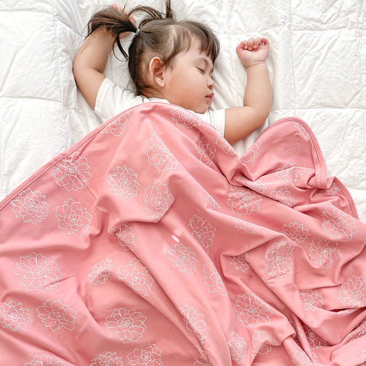 4 Season® Stroller Merino Wool & Organic Cotton Baby Blanket, 40" x 31.5", Succulent