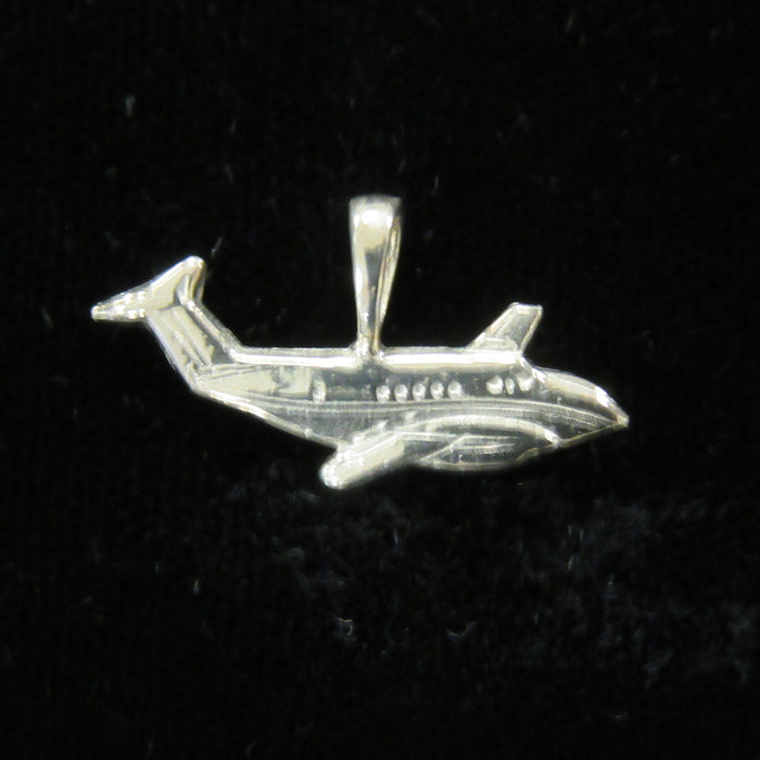 7/8" Sterling Silver C-12 Huron Airplane Pendant