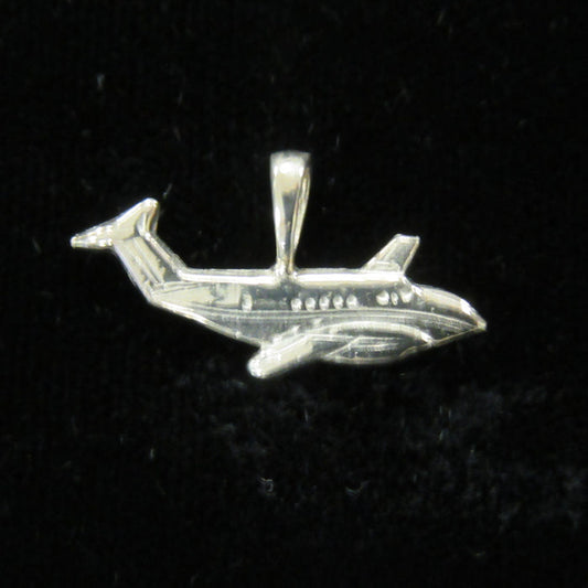 7/8" Sterling Silver C-12 Huron Airplane Pendant