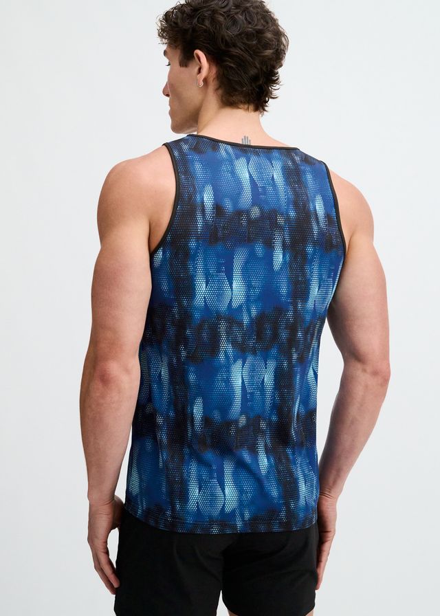 ABSTRACT PRINT STRETCH MESH PERFORMANCE TANK