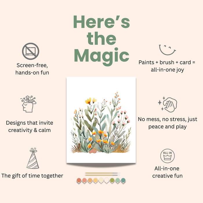 All-In-One Beginner Watercolor Paint Set - Jar of Flowers