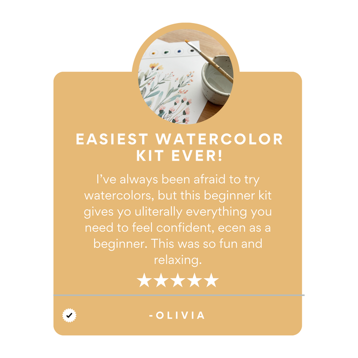 All-In-One Watercolor Paint Set - Ranunculus Blooms