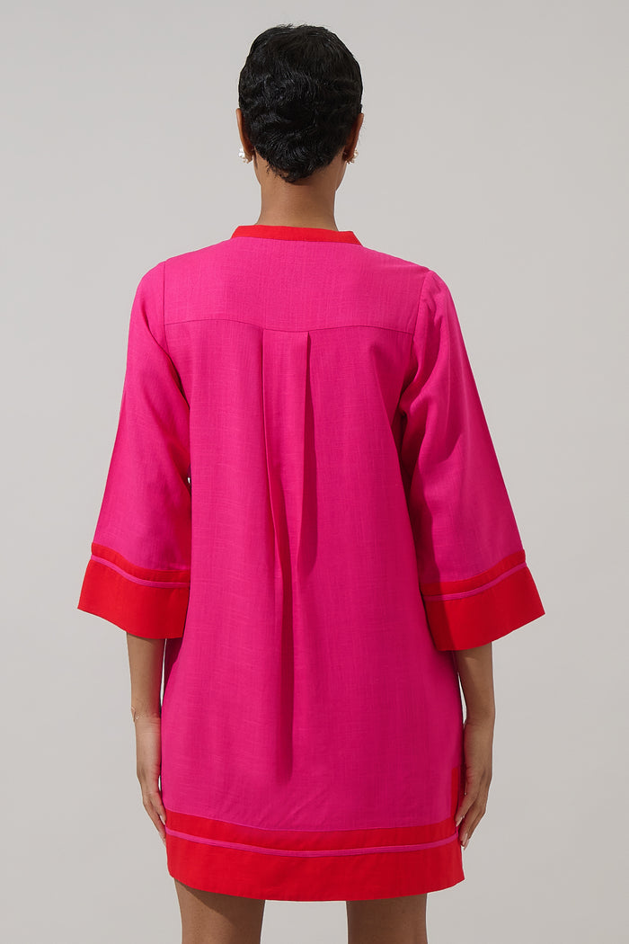 Allie Shift Linen Mini Dress