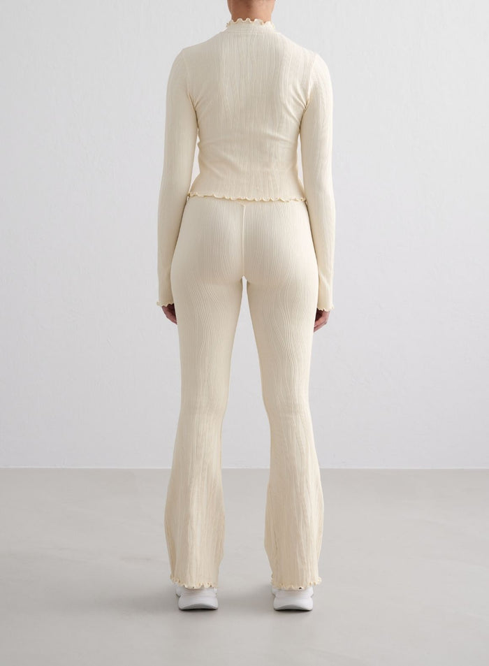 Almond White Tulip Zip Jacket