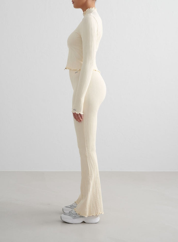 Almond White Tulip Zip Jacket