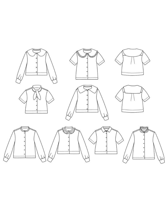 Amsterdam Women's Shirt Paper Sewing Pattern, Ikatee