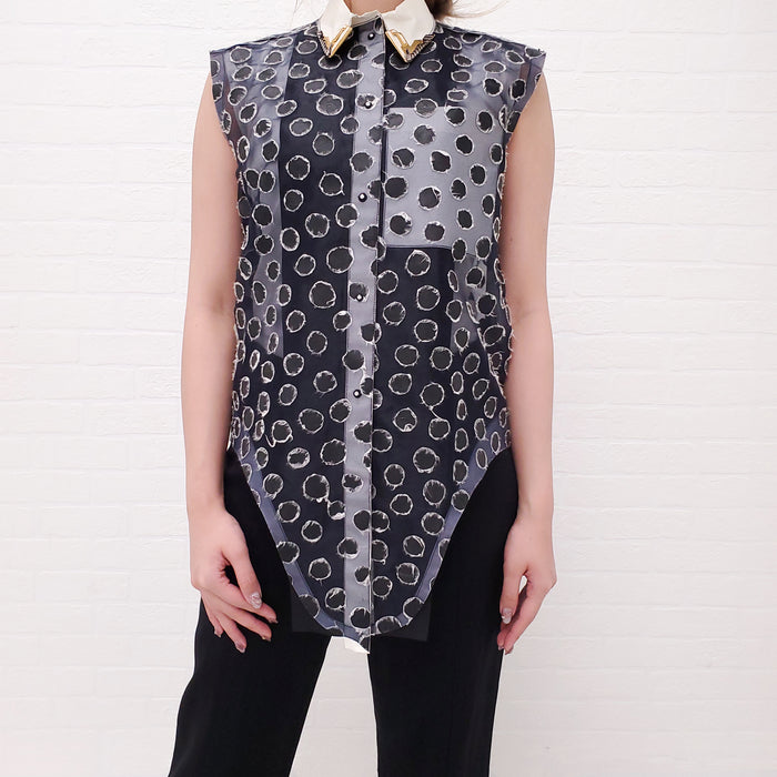 BALENCIAGA NICHOLAS GHESQUIERE 2011 RUNWAY BLOUSE - SIZE 38