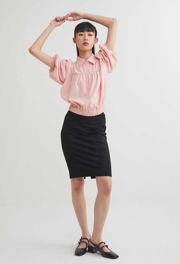 Balloon Sleeve Sporty Top