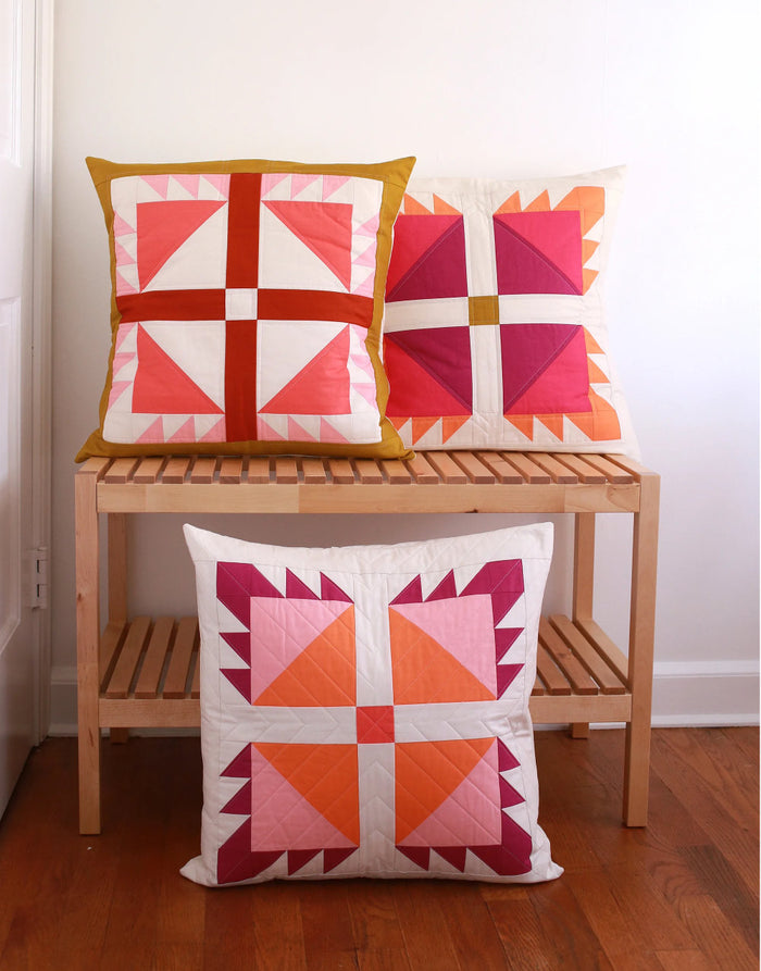 Bear Paw Pillow Cushions Paper Sewing Pattern, Jeni Baker