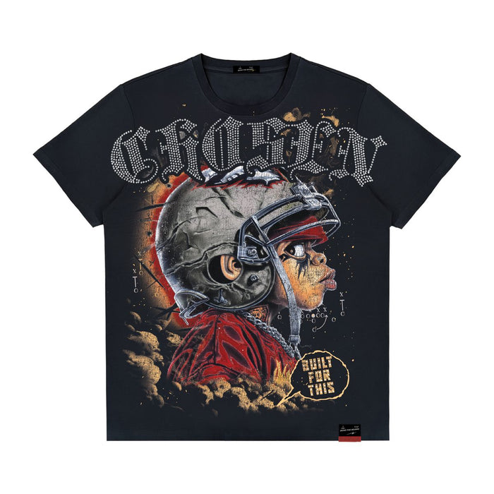 Black Bear The Beams 'Chosen Built For This' rhinestone T-shirt featuring bold printed design on the front.
