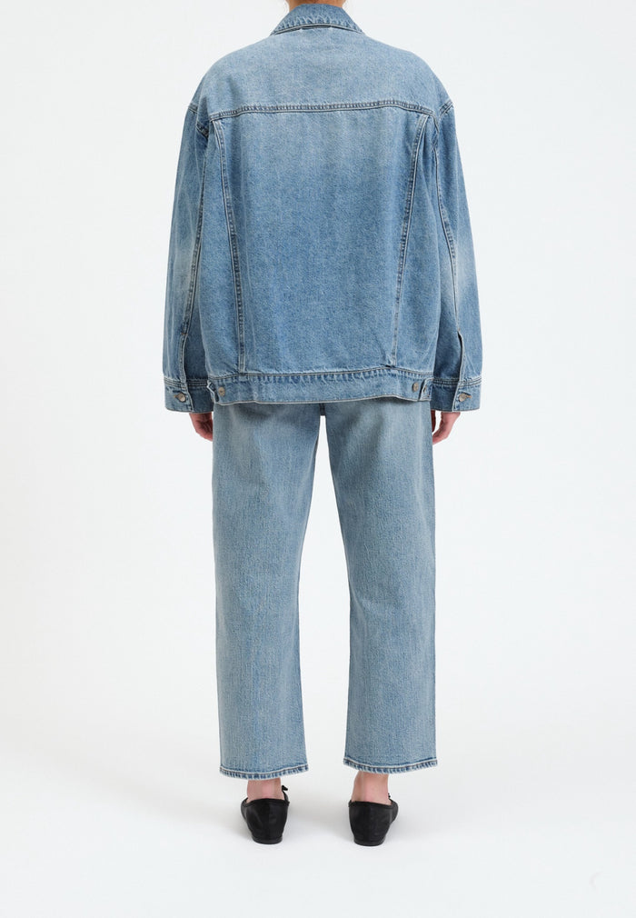 Beau Boyfriend Oversized Jacket with flat shiny studs by Daze Denim