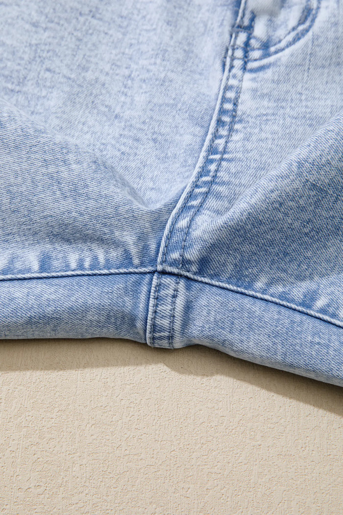 Beau Light Washed Pull On Barrel Jeans – Blue