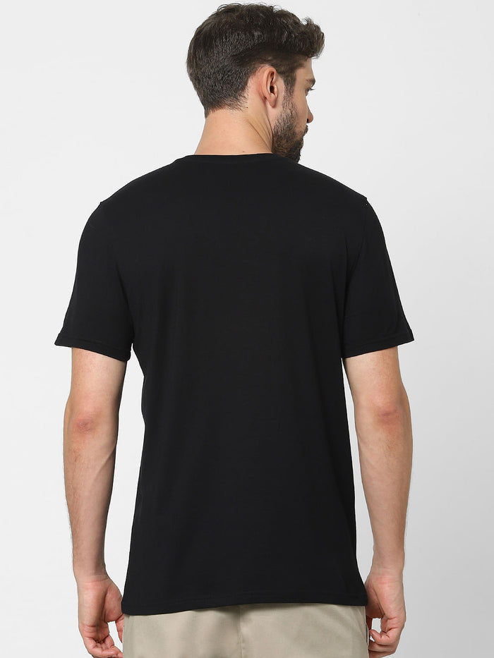 Black Graphic Print Organic Cotton T-Shirt