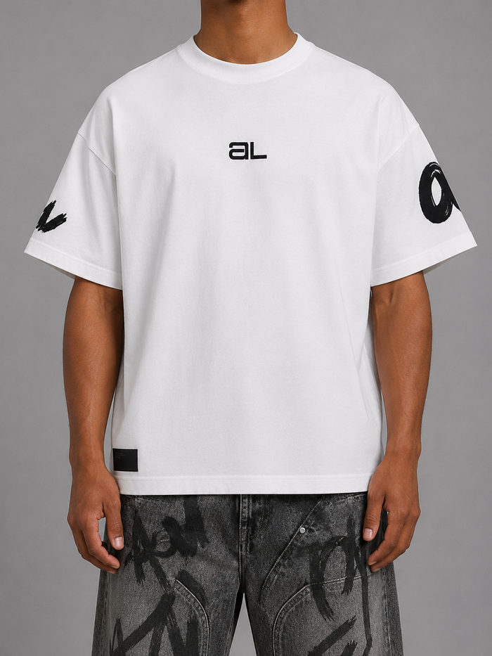 Black Label 'ᗺL' T-Shirt In White
