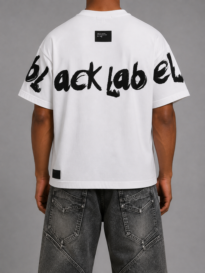 Black Label 'ᗺL' T-Shirt In White