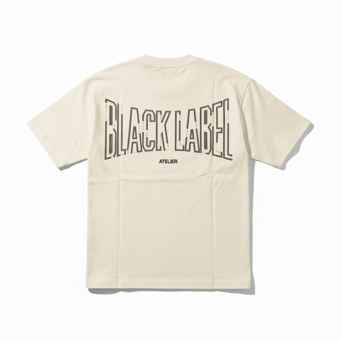 Black Label Atelier Stone Pale T-Shirt, casual black label tee with a relaxed fit and soft fabric, displayed on a plain background.