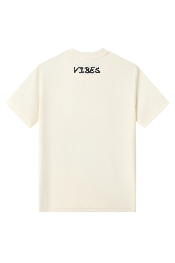 Black Label Kids Vibes T-Shirt in cream, featuring a casual kids' tee with bold graphic design and comfortable fit.