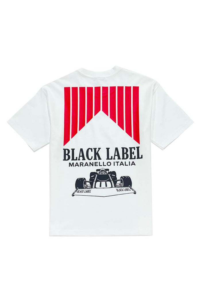 Black Label 'Race' T-Shirt In White