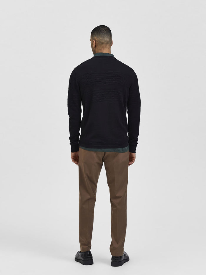 Black Textured Pullover