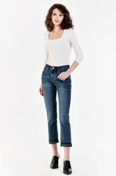 Blaire High Rise Cuffed Slim Straight - Embrace
