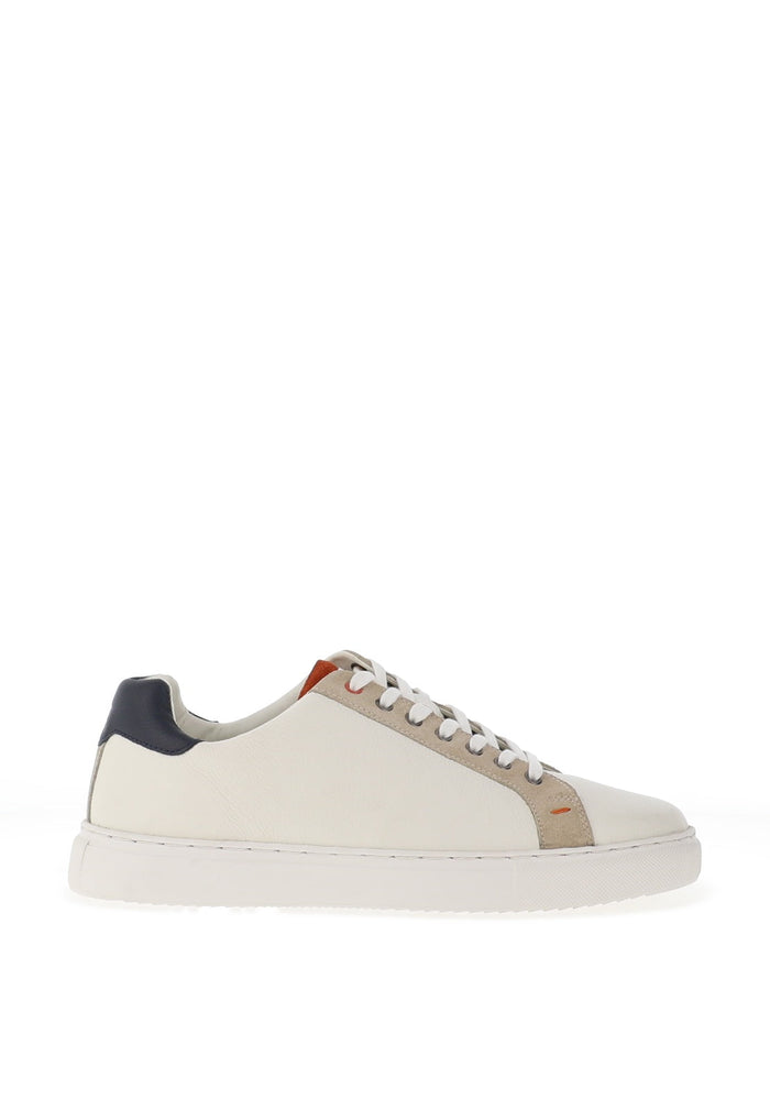 Bolt Leather Trainers in White
