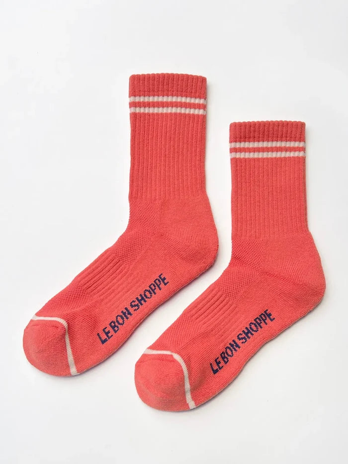 Boyfriend Socks - Coral