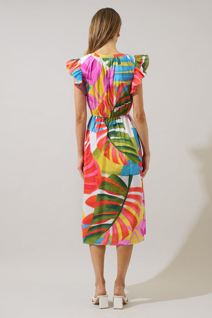 Breezy Palms Tiarna Ruffle Midi Dress