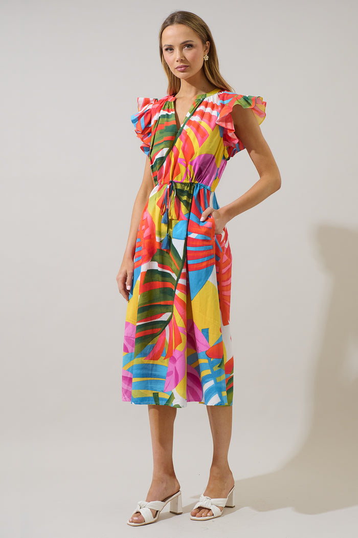 Breezy Palms Tiarna Ruffle Midi Dress