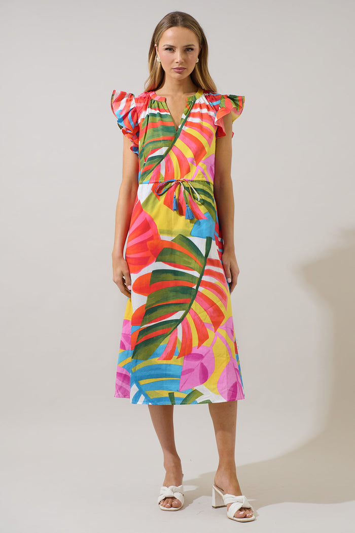 Breezy Palms Tiarna Ruffle Midi Dress