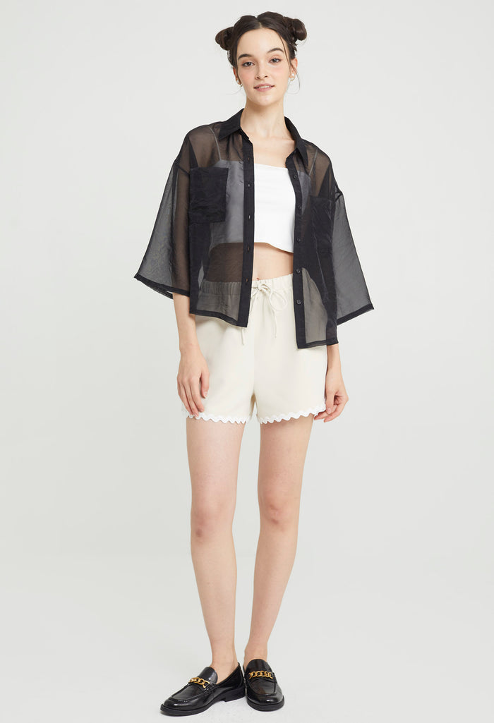 Breezy Wrinkled Button Up Shirt
