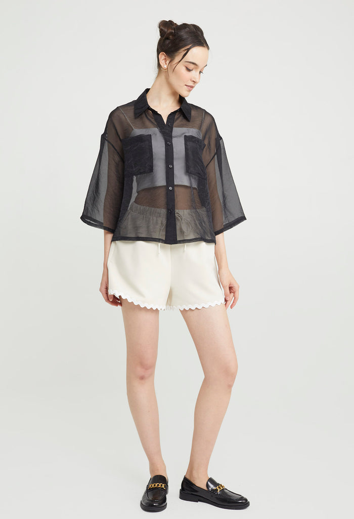 Breezy Wrinkled Button Up Shirt