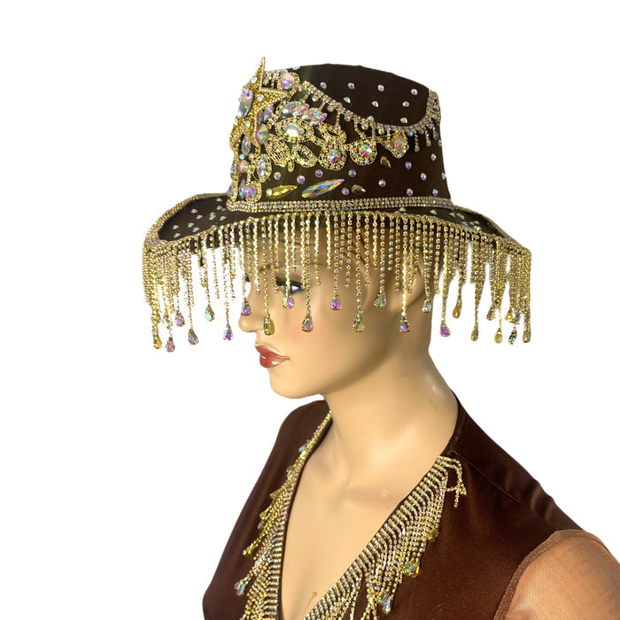 Brown and Gold Cowgirl Sheriff Costume