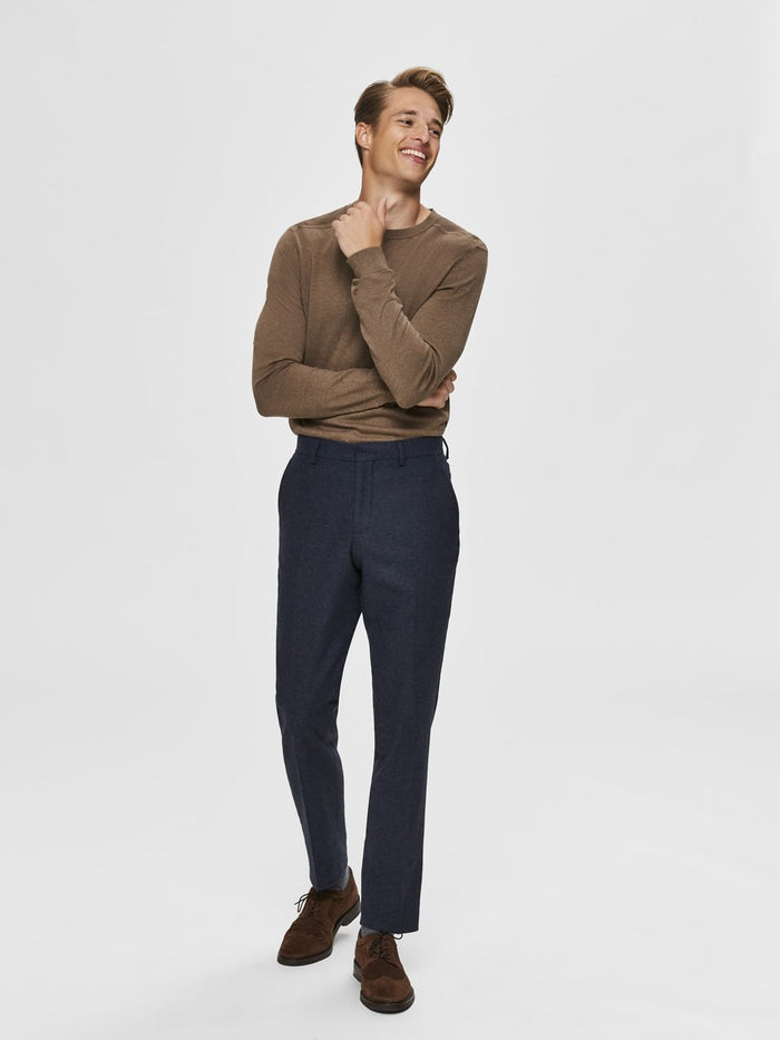 Brown Crew Neck Pullover