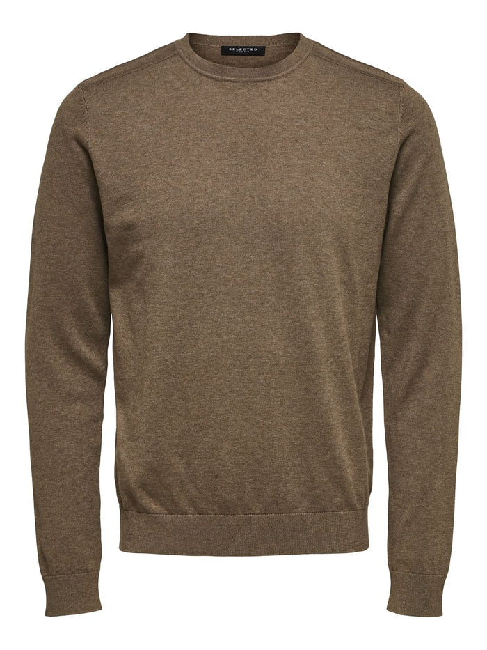 Brown Crew Neck Pullover